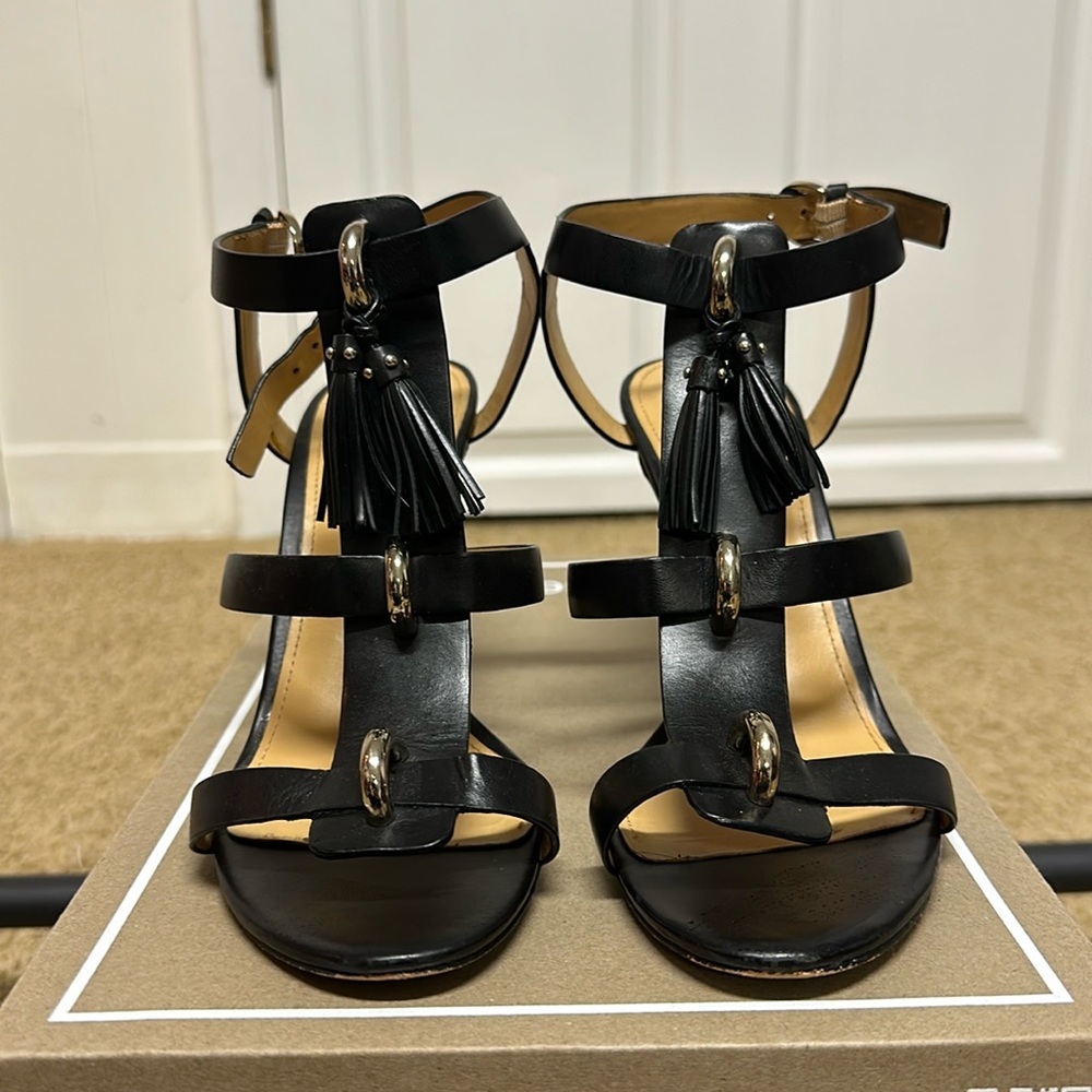 Enzo Angiolini Black Tassel Heels